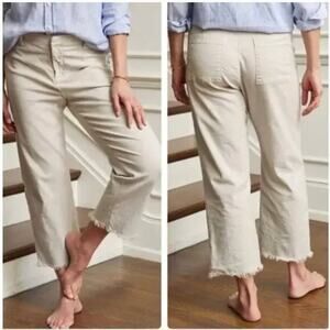 Frank & Eileen Kinsale Performance Cotton Linen Crop Pants - Size 6